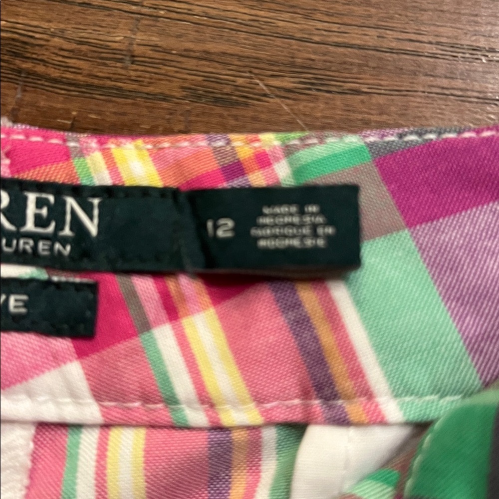 Lauren Ralph Lauren Active Plaid Bermuda Golf Shorts Size 12 - Picture 3 of 8